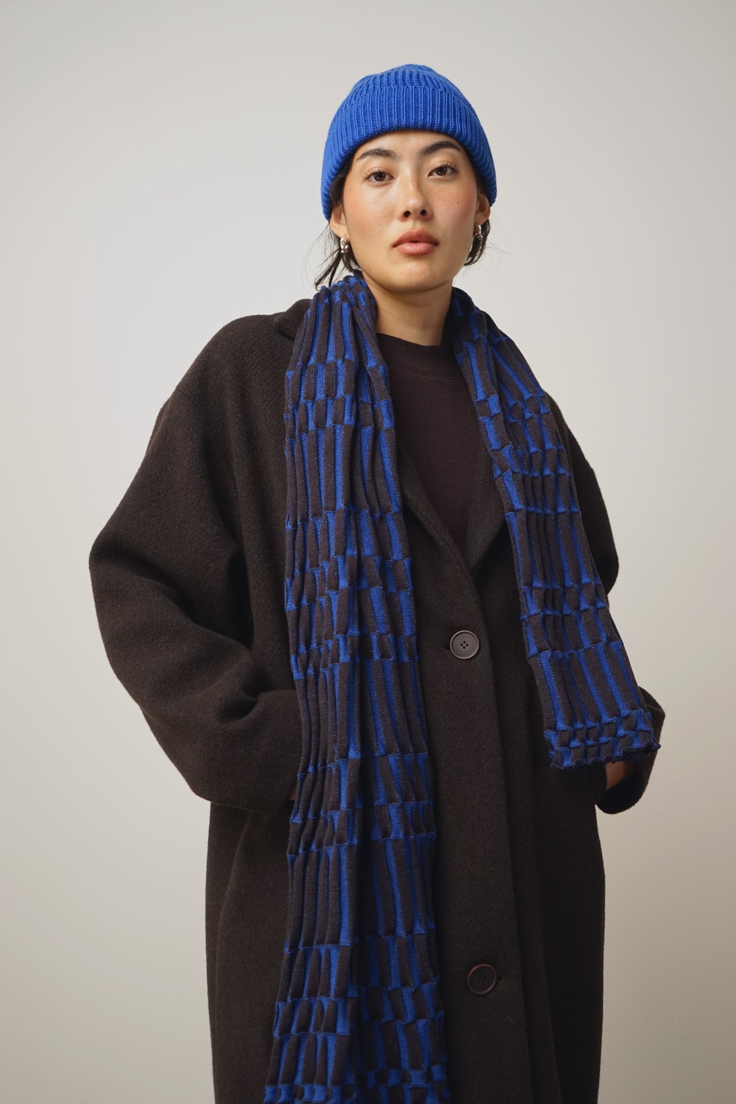 Scarf | cacao-indigo