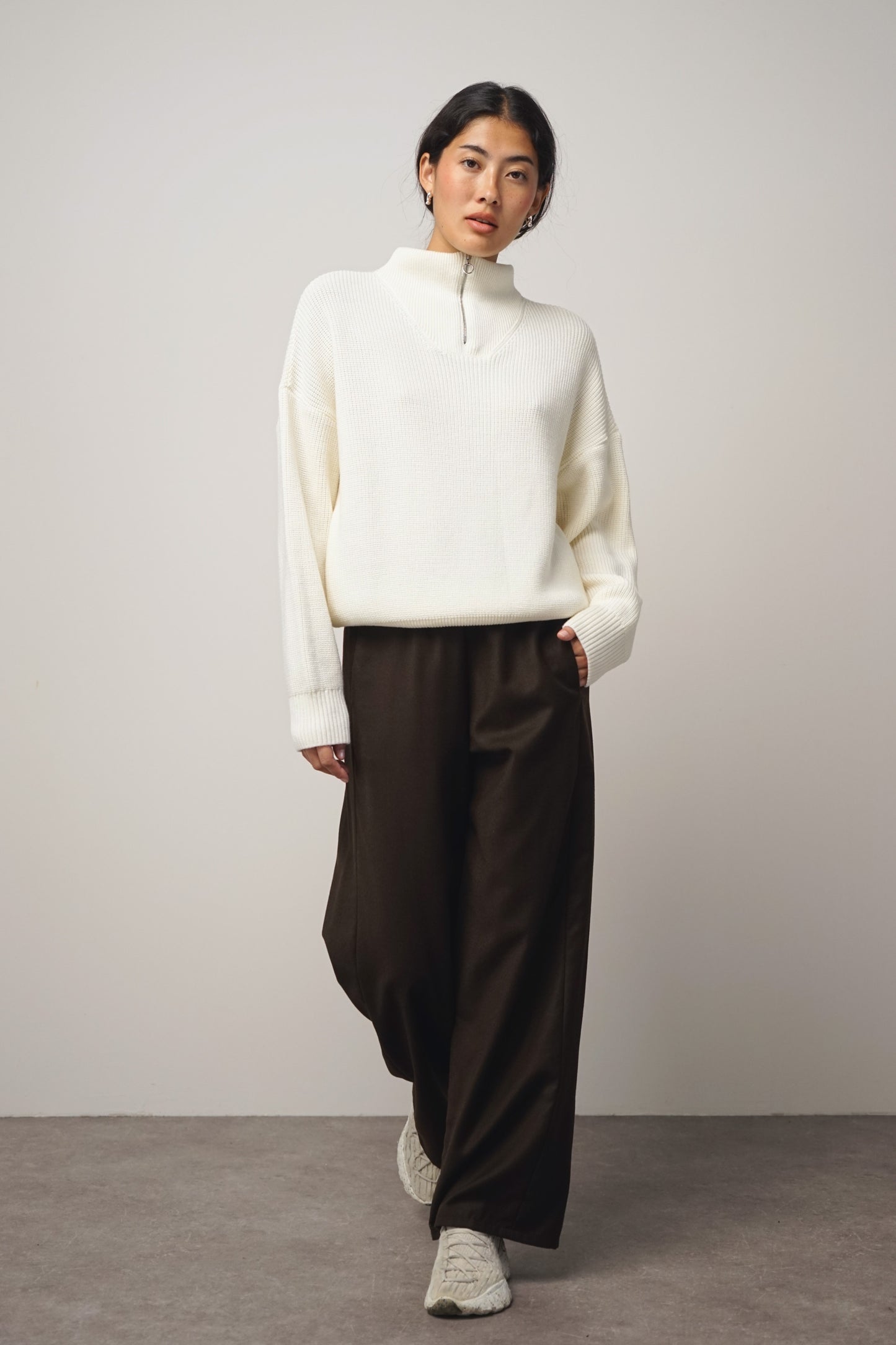 Pullover zip | natural (1 Stk verfügbar)