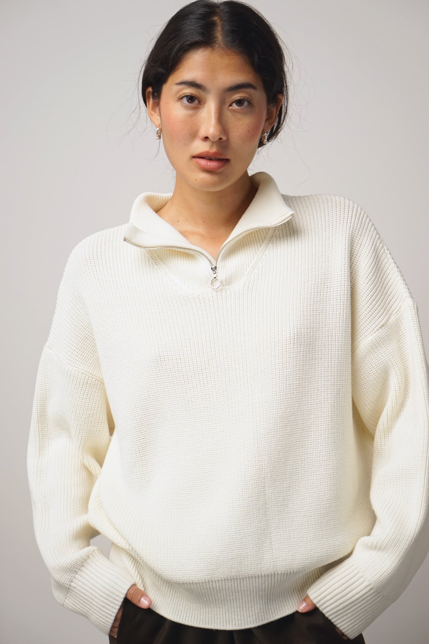 Pullover zip | natural (2 Stk verfügbar)