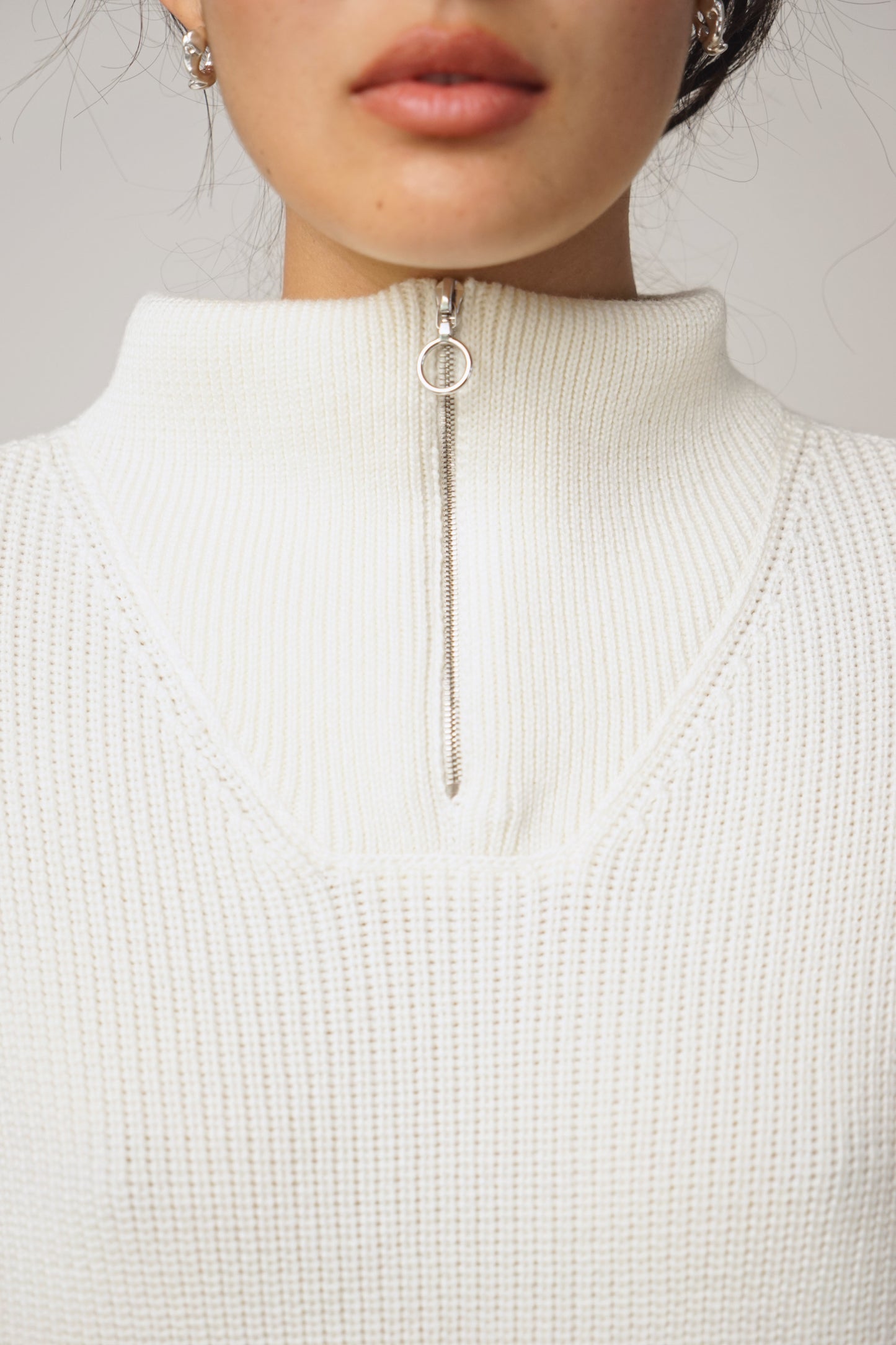Pullover zip | natural (2 Stk verfügbar)