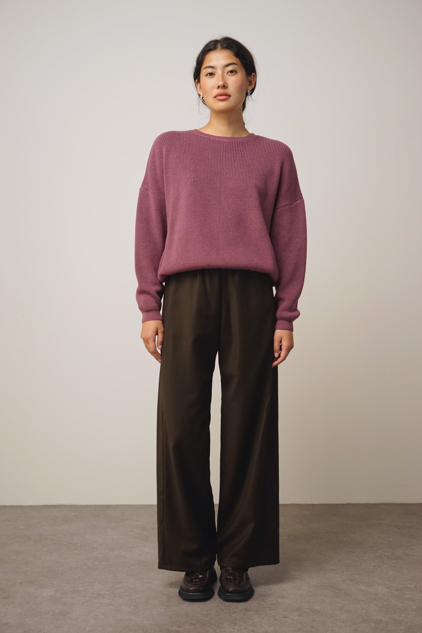 Pants straight | coffee (2 Stk in M-L)