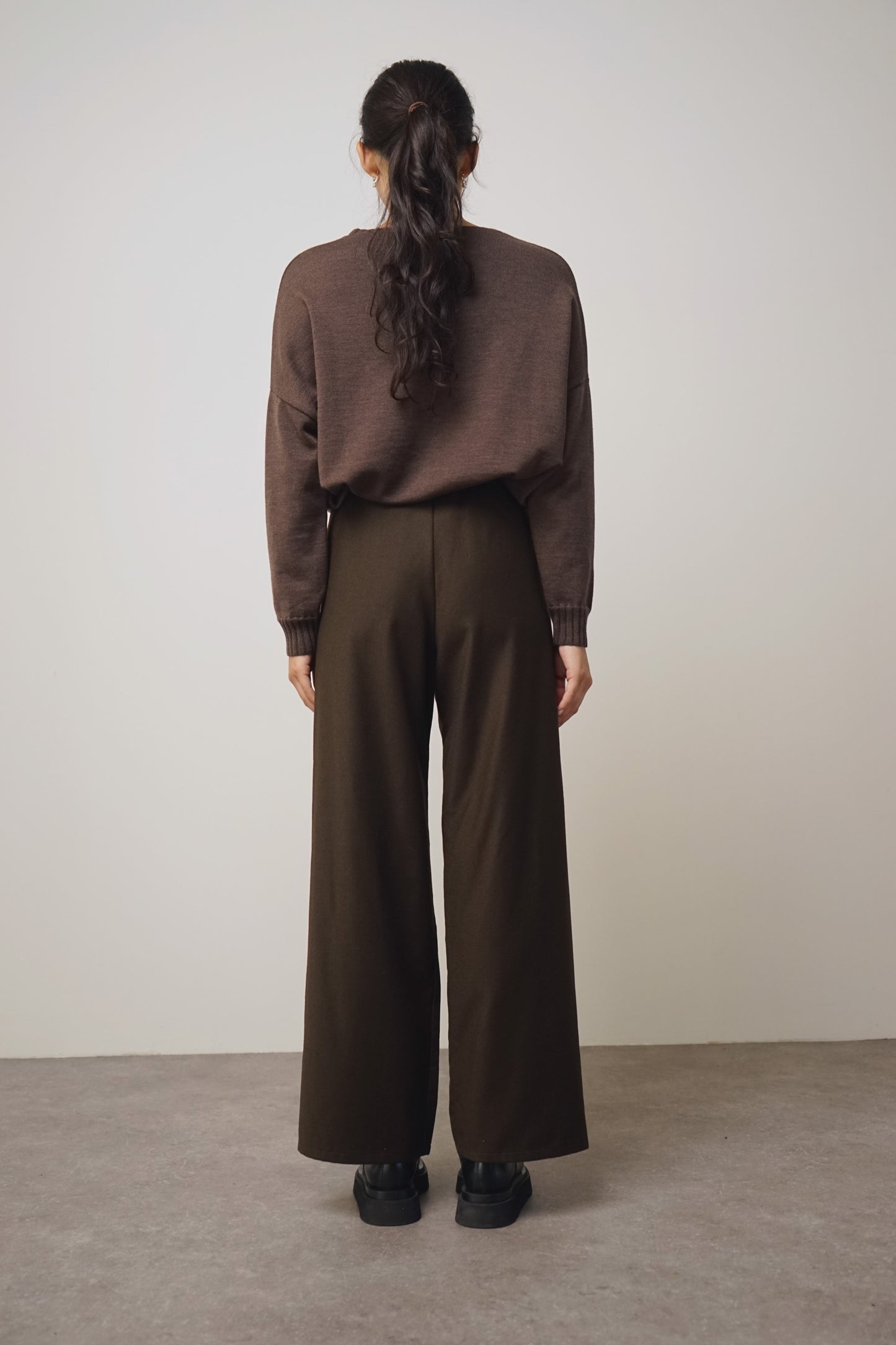 Pants straight | coffee (2 Stk in M-L)