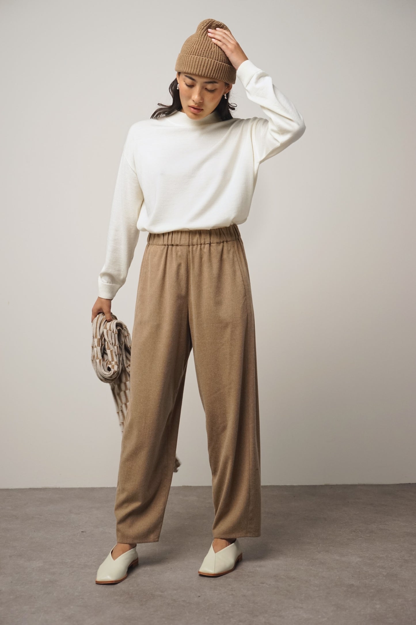 Pants wide | camel