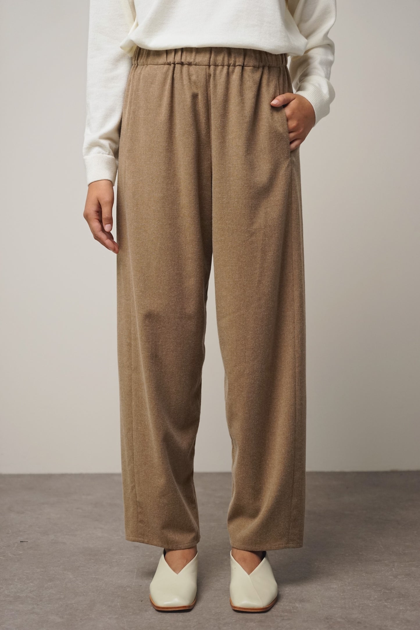 Pants wide | camel