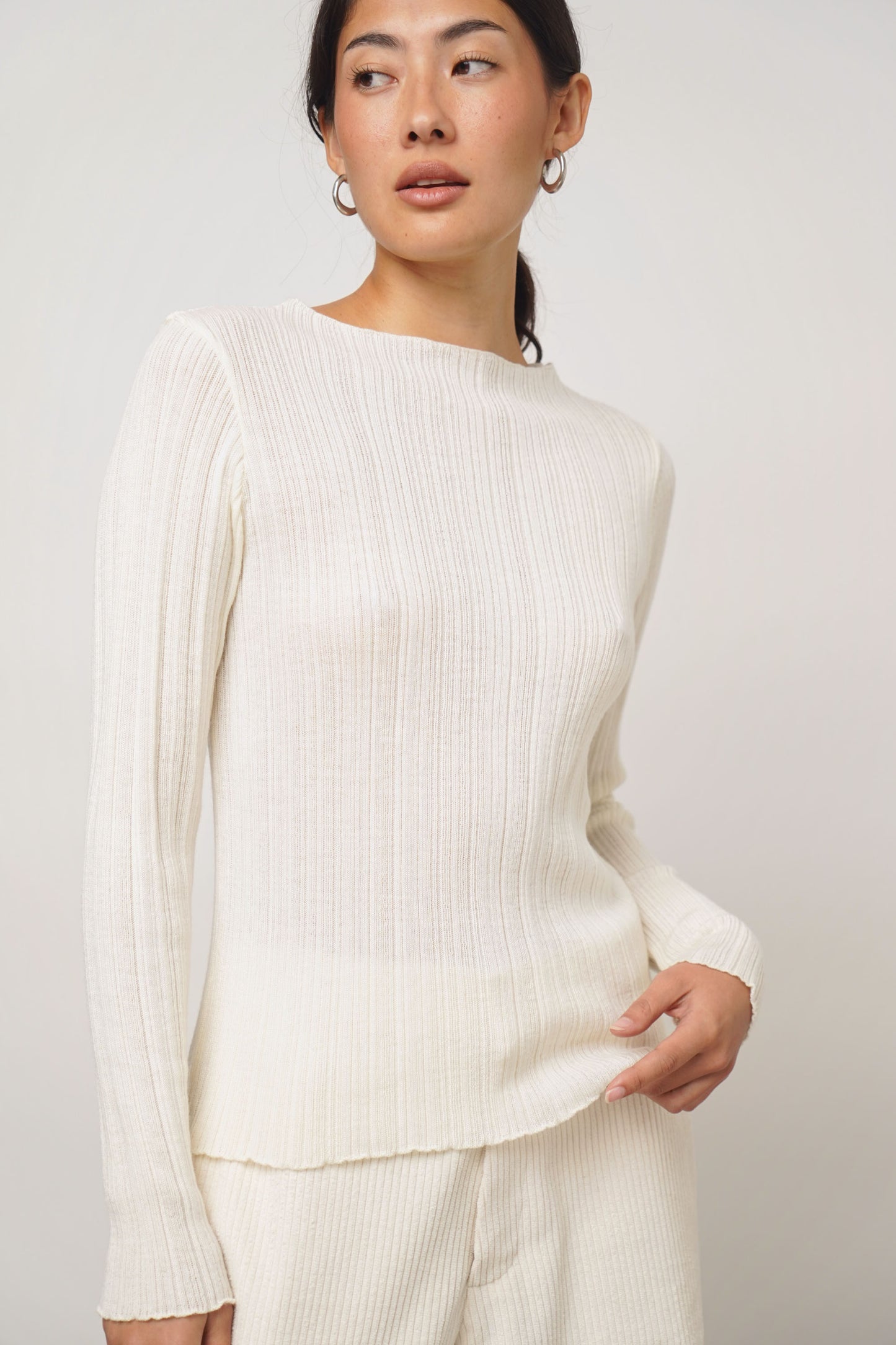 PRE ORDER | Pullover fine pleats | natural