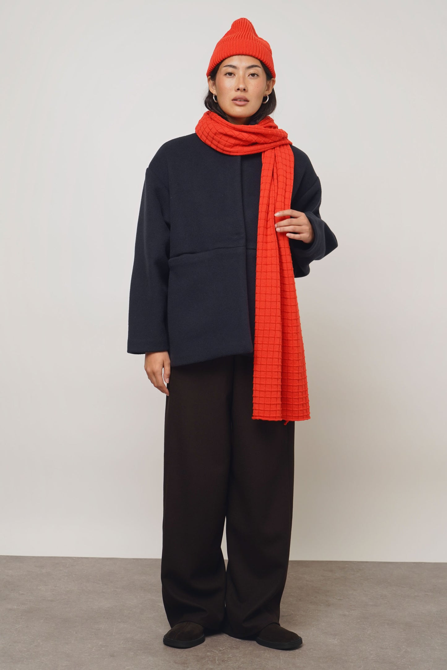 PRE ORDER | Shawl check | red