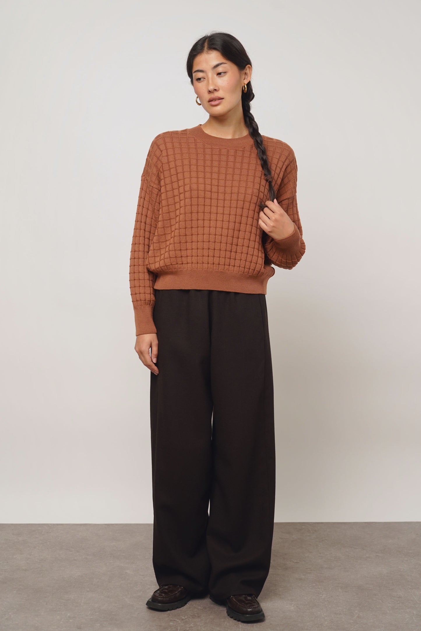 Pullover check | terracotta