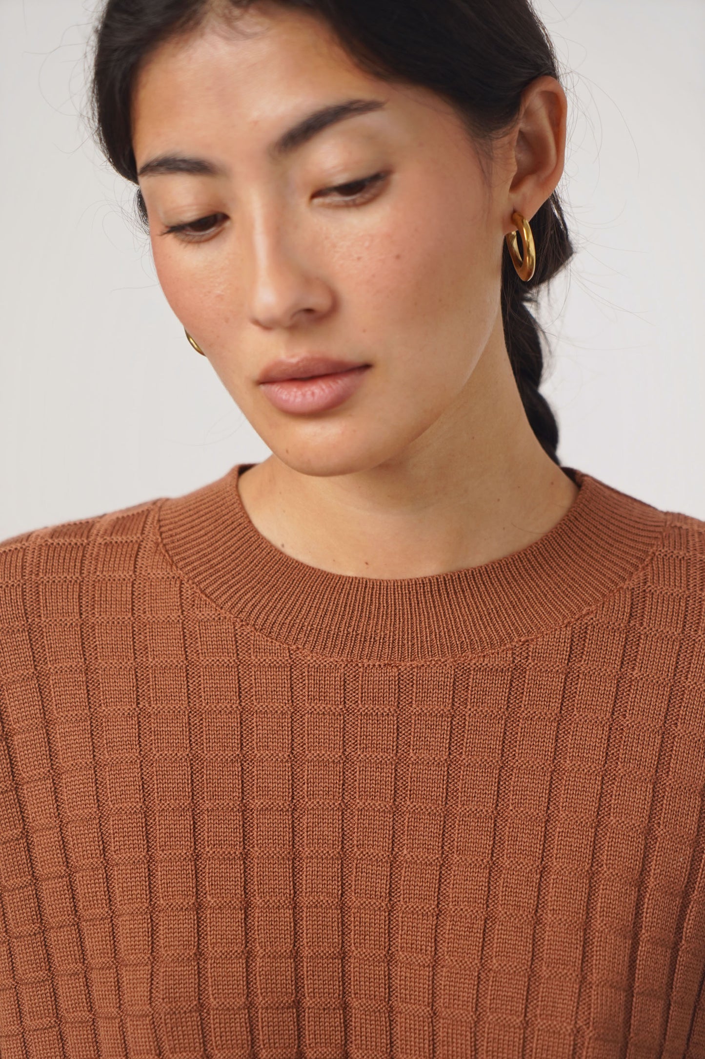 Pullover check | terracotta