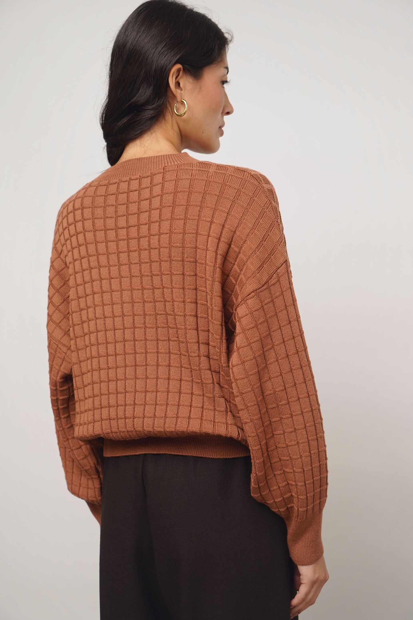 Pullover check | terracotta