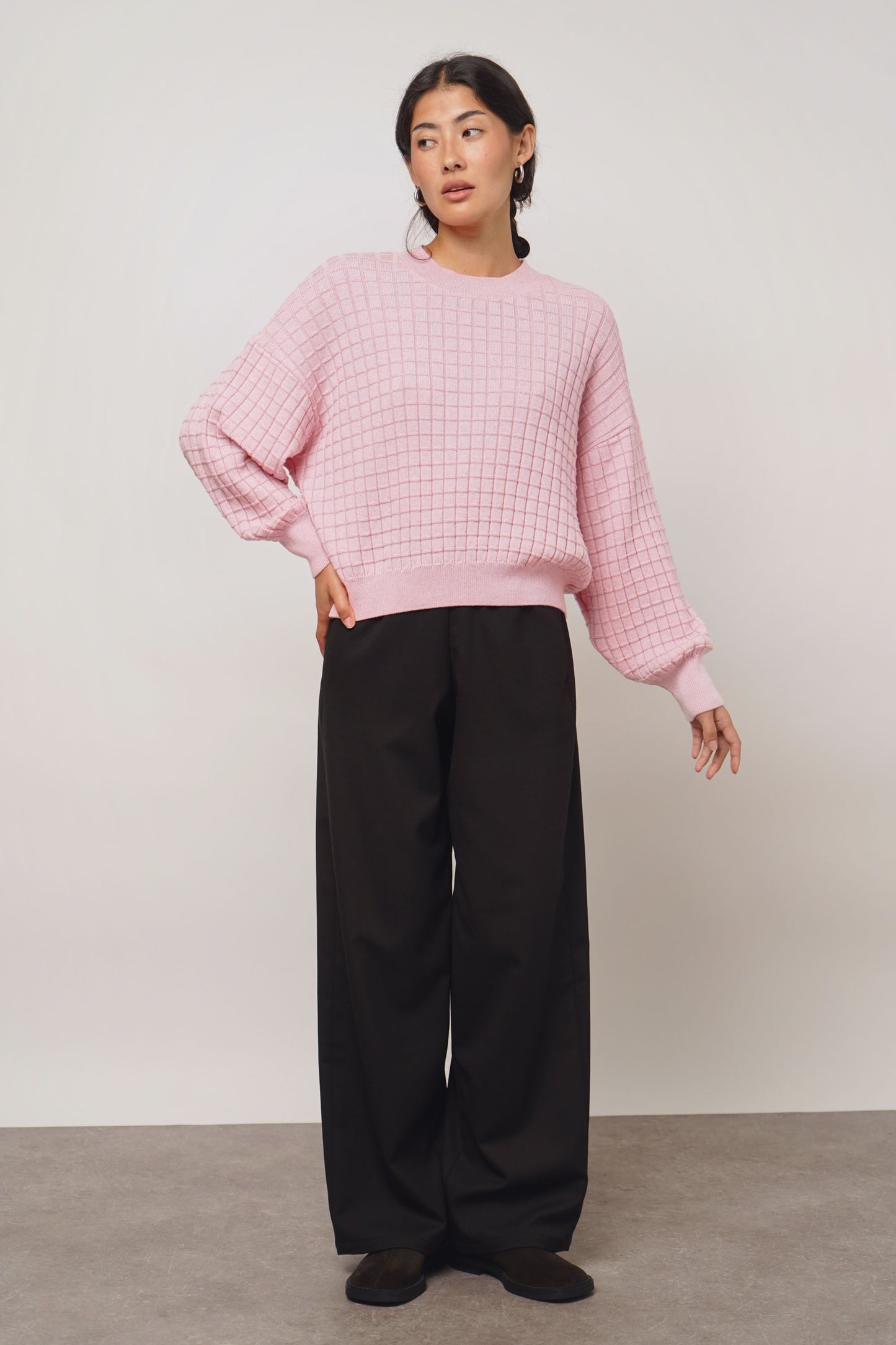 Pullover check | rose