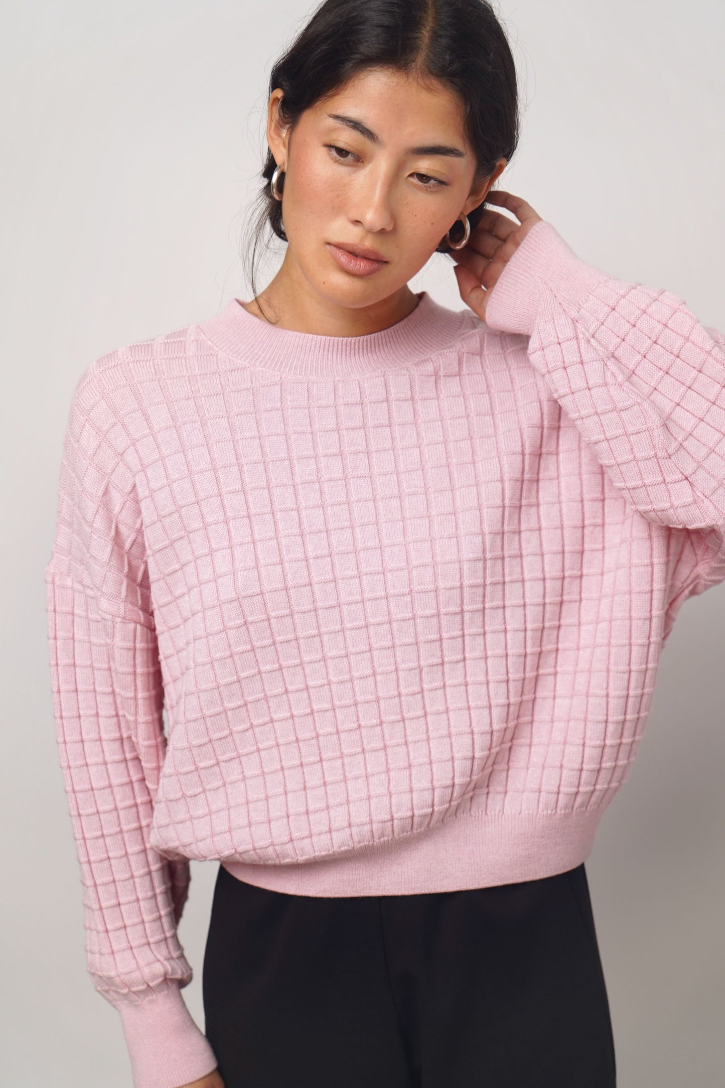Pullover check | rose
