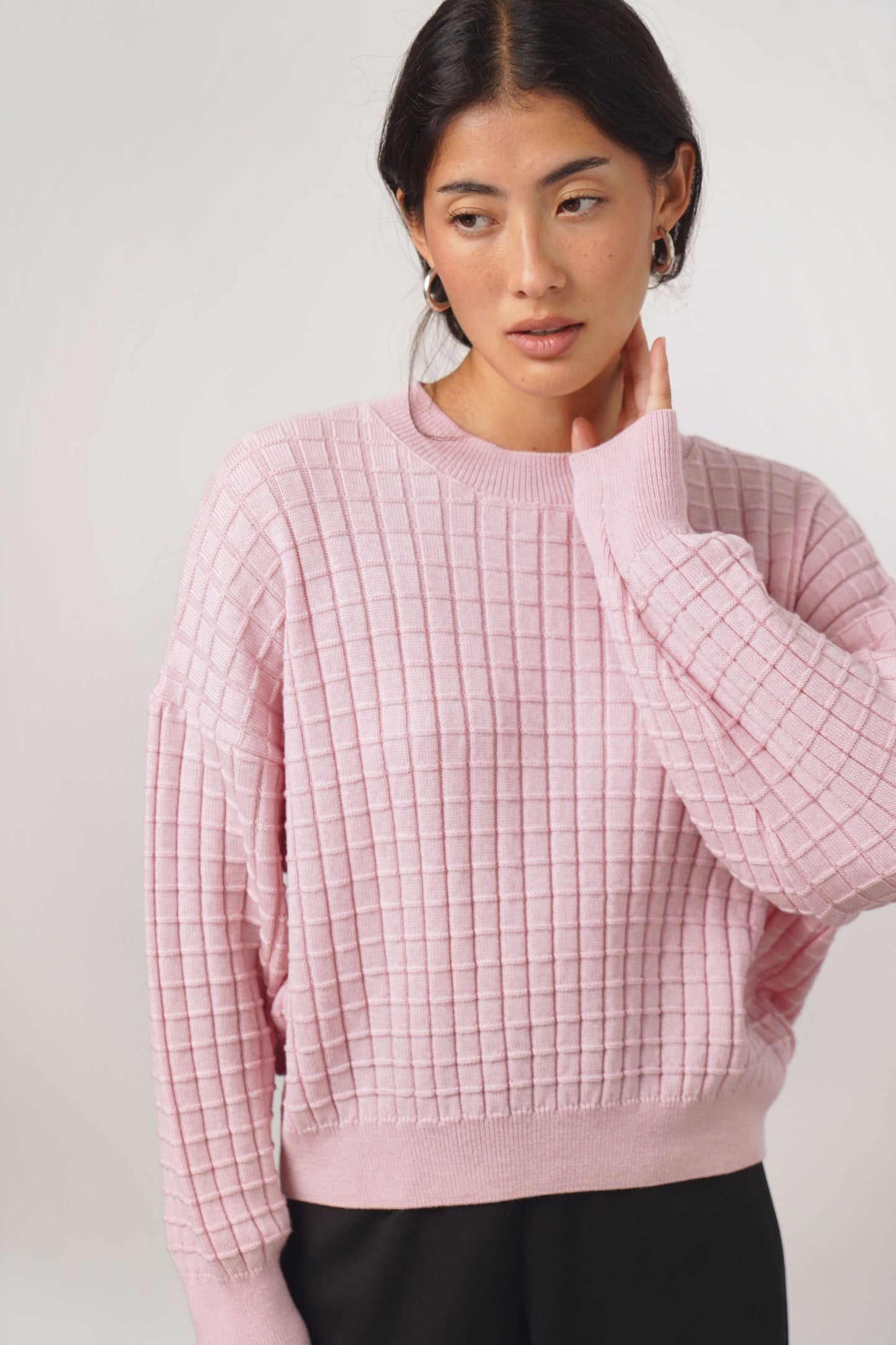 Pullover check | rose