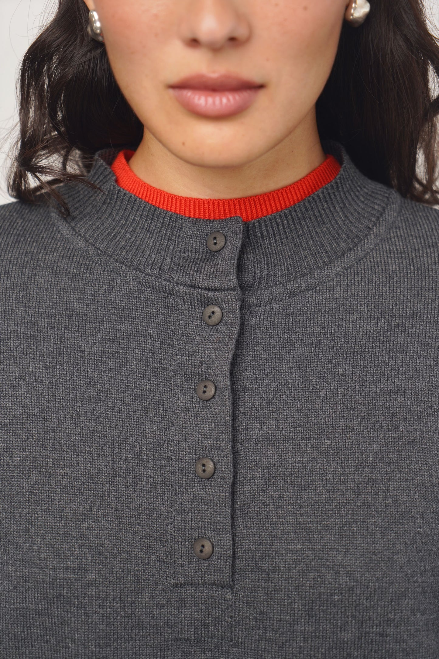 Pullover button | anthra