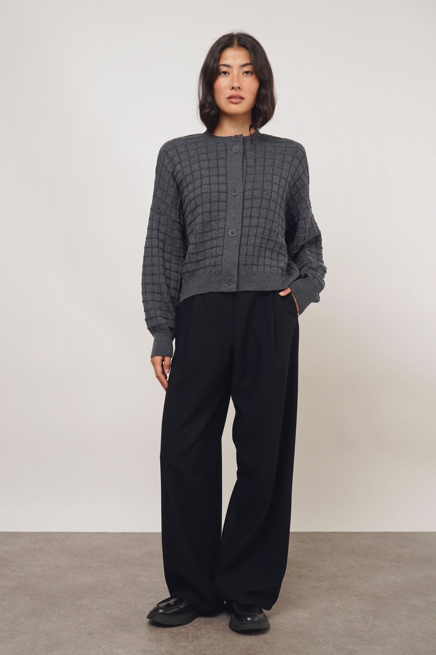 Cardigan check | anthra