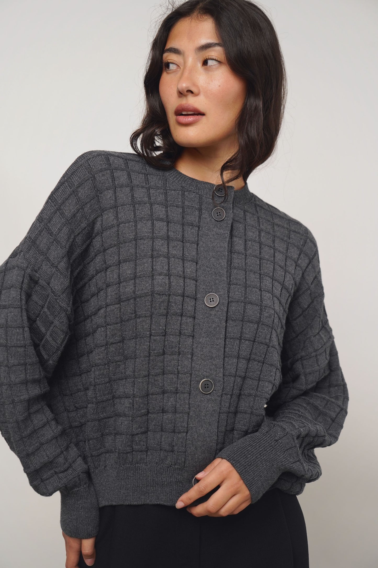 Cardigan check | anthra