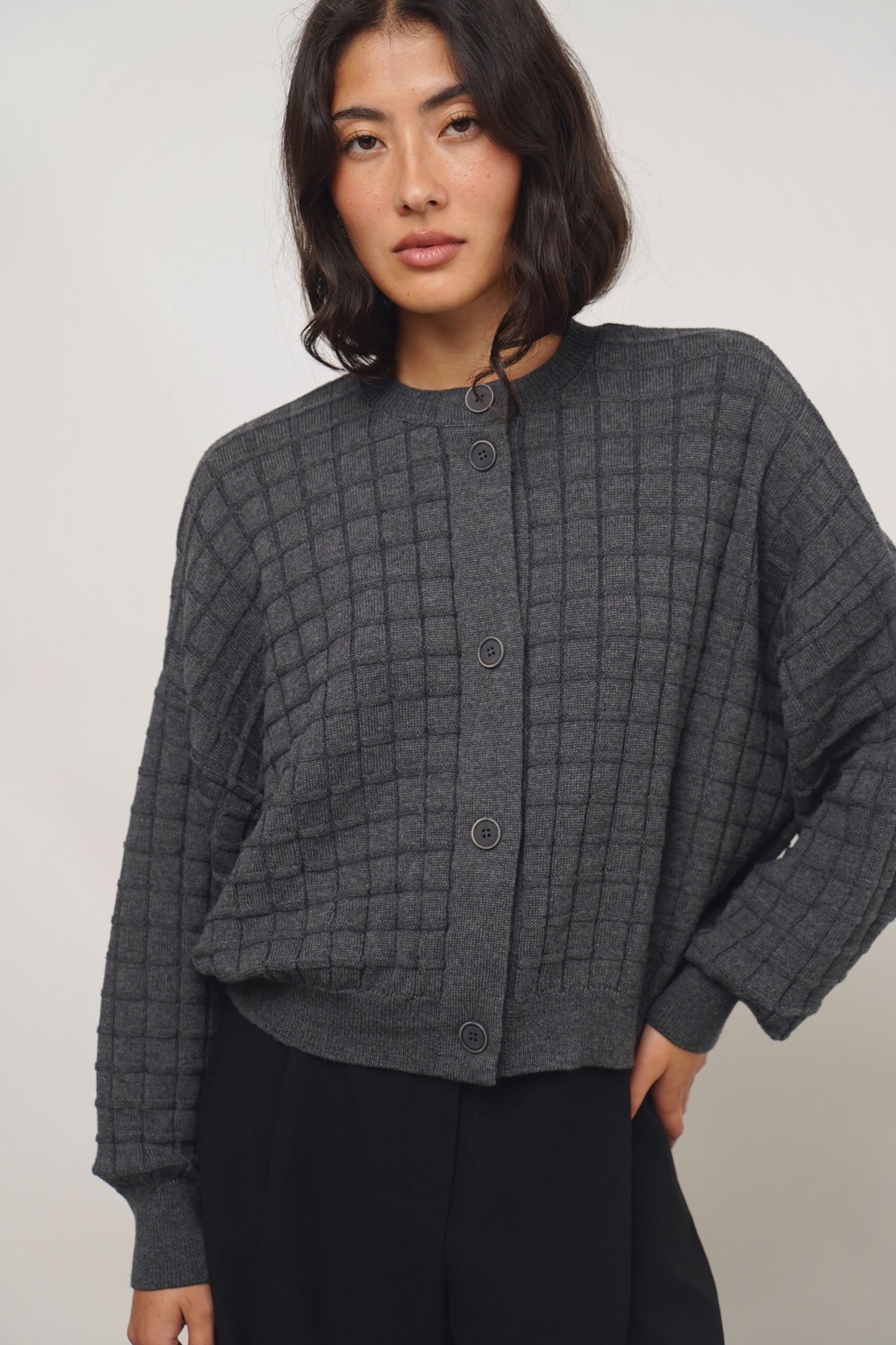 Cardigan check | anthra