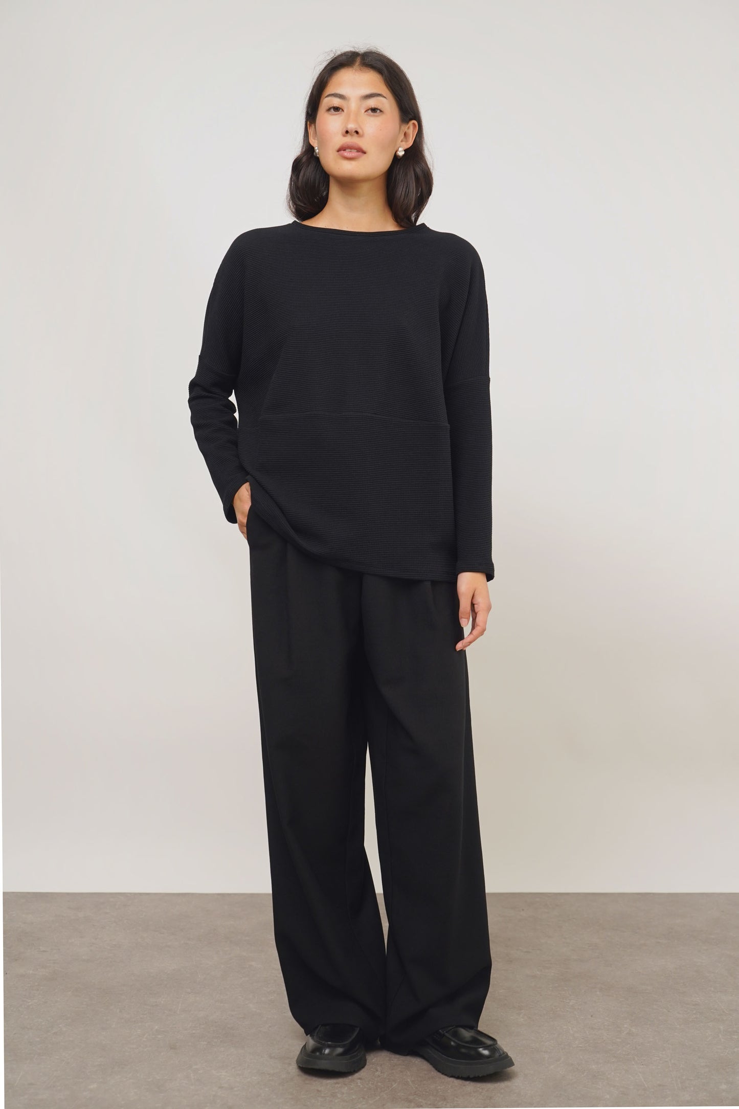 shirt waffle | black