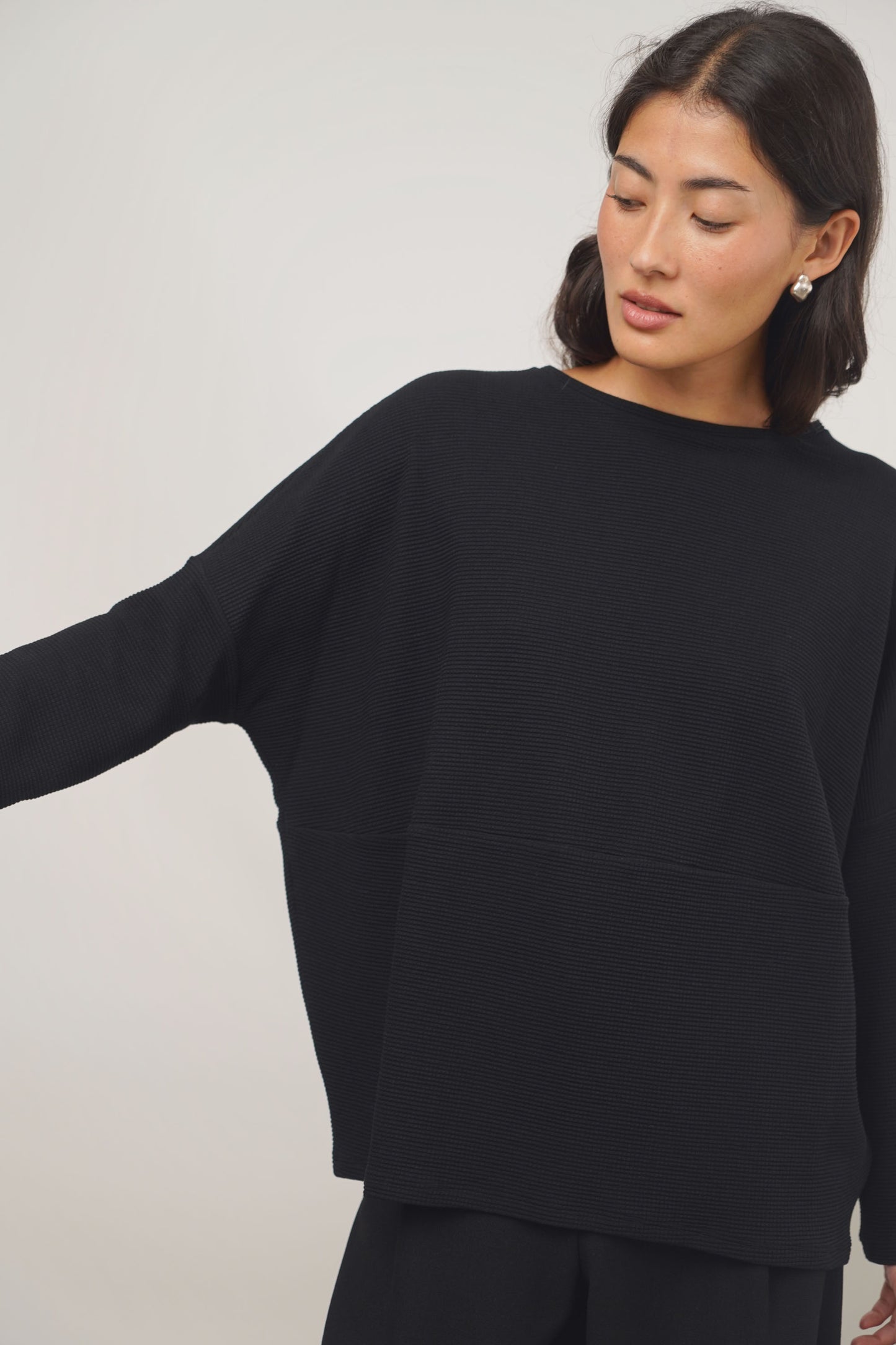 shirt waffle | black