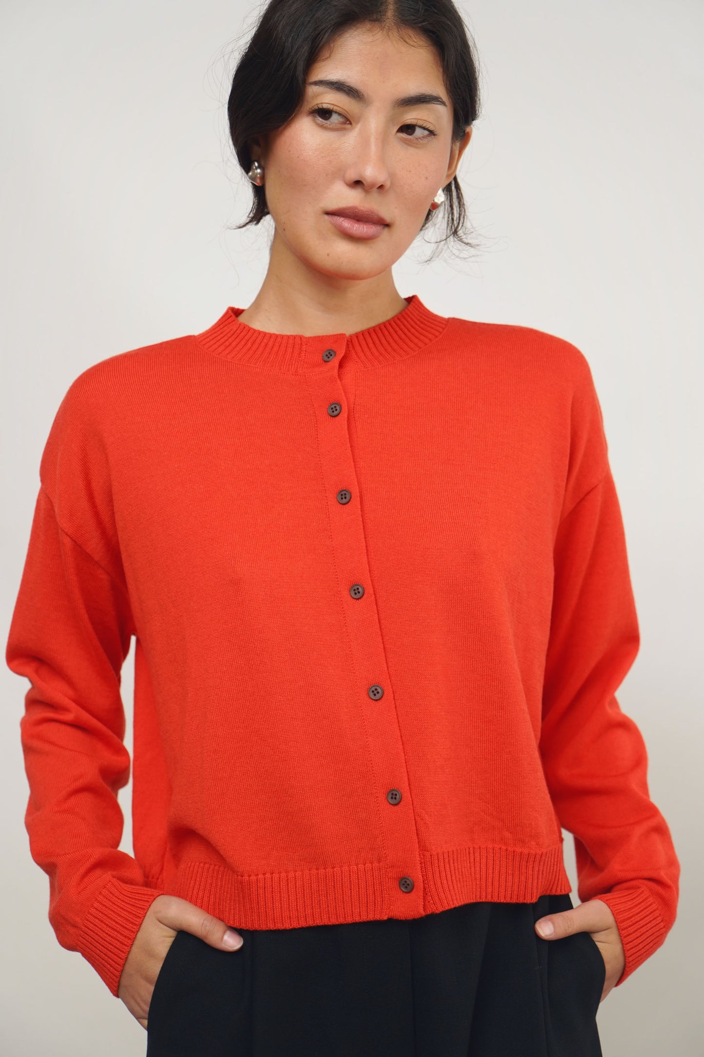 Cardigan fine | red