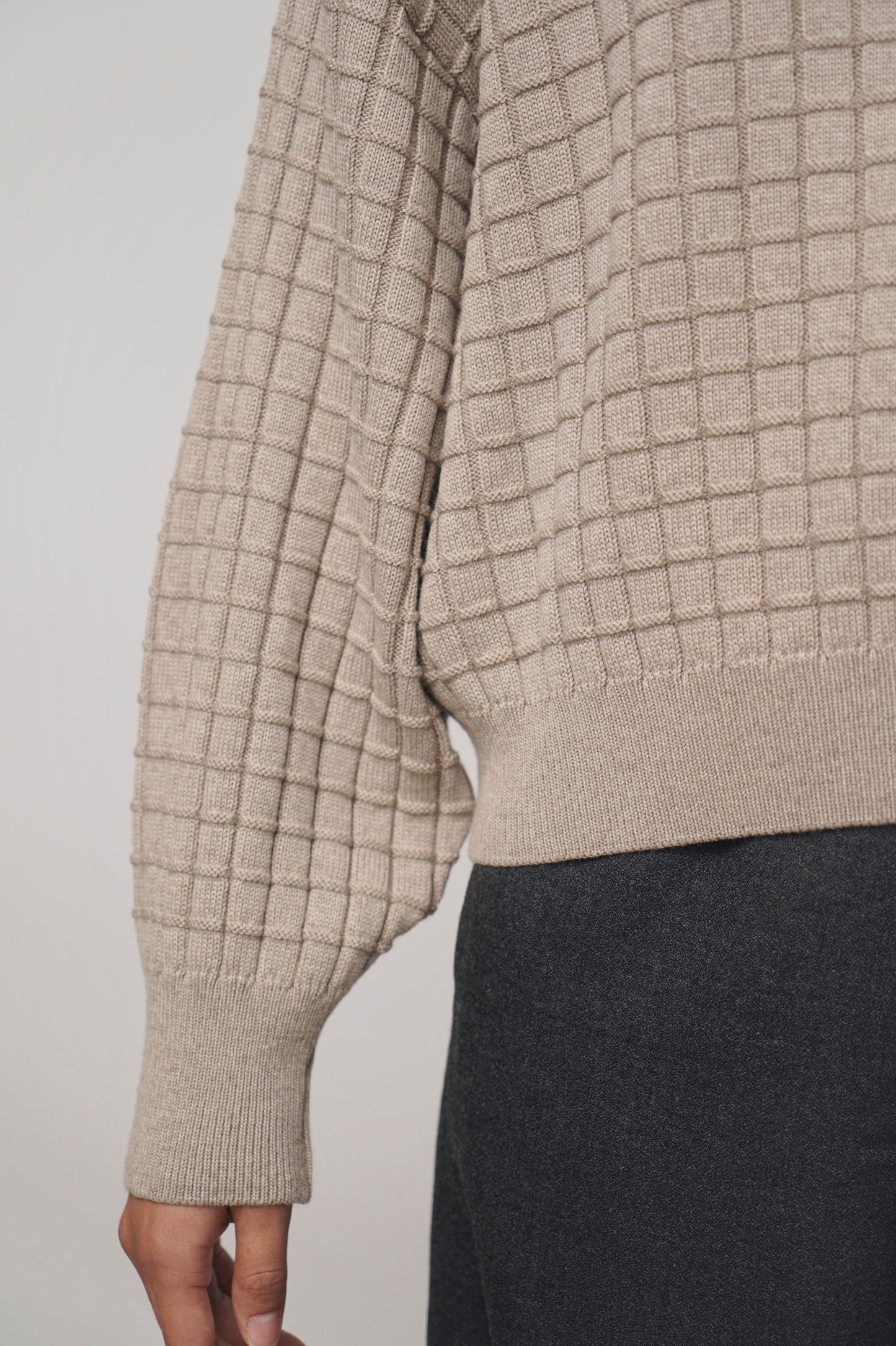Pullover check | beige
