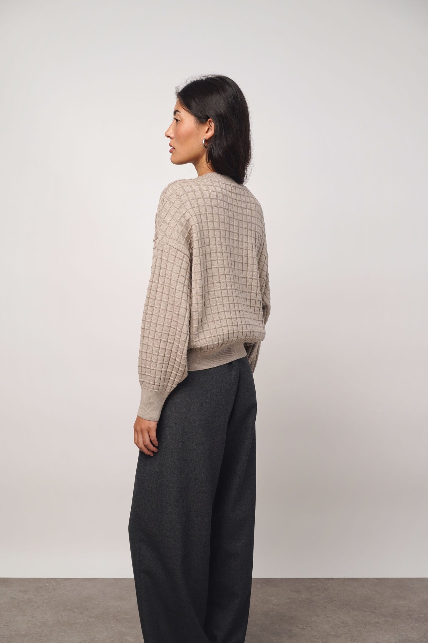 Pullover check | beige