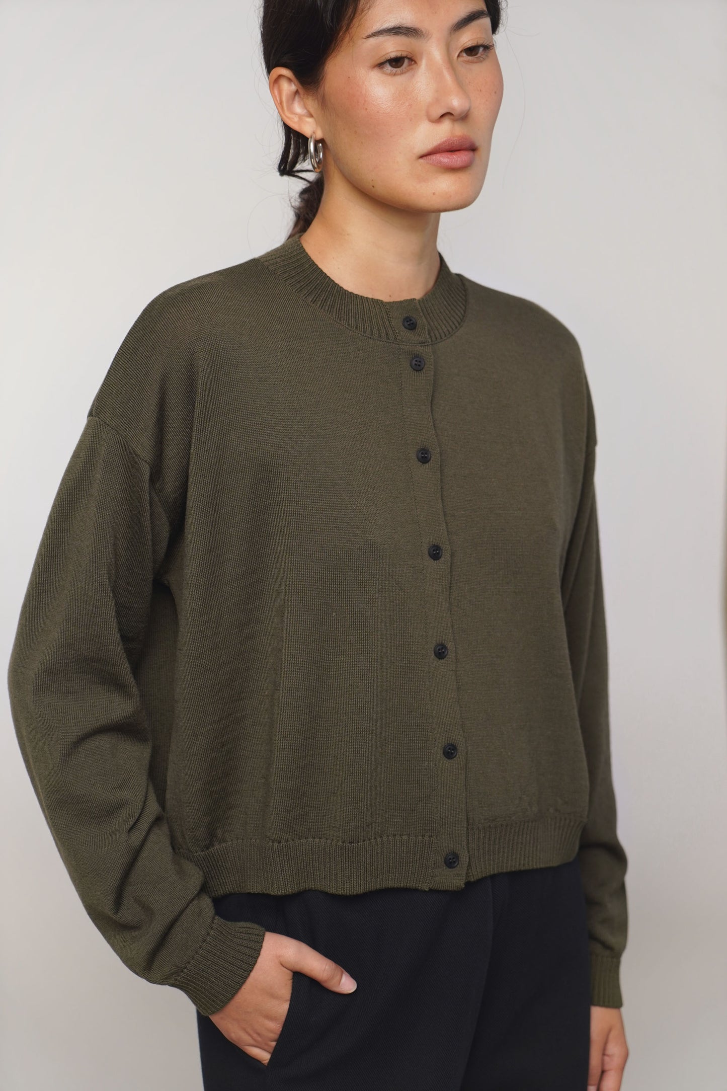Cardigan fine | forest