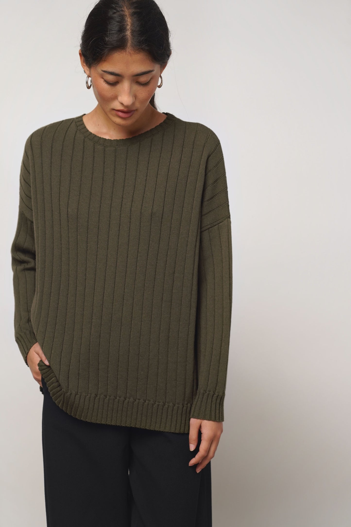 Pullover rib | forest