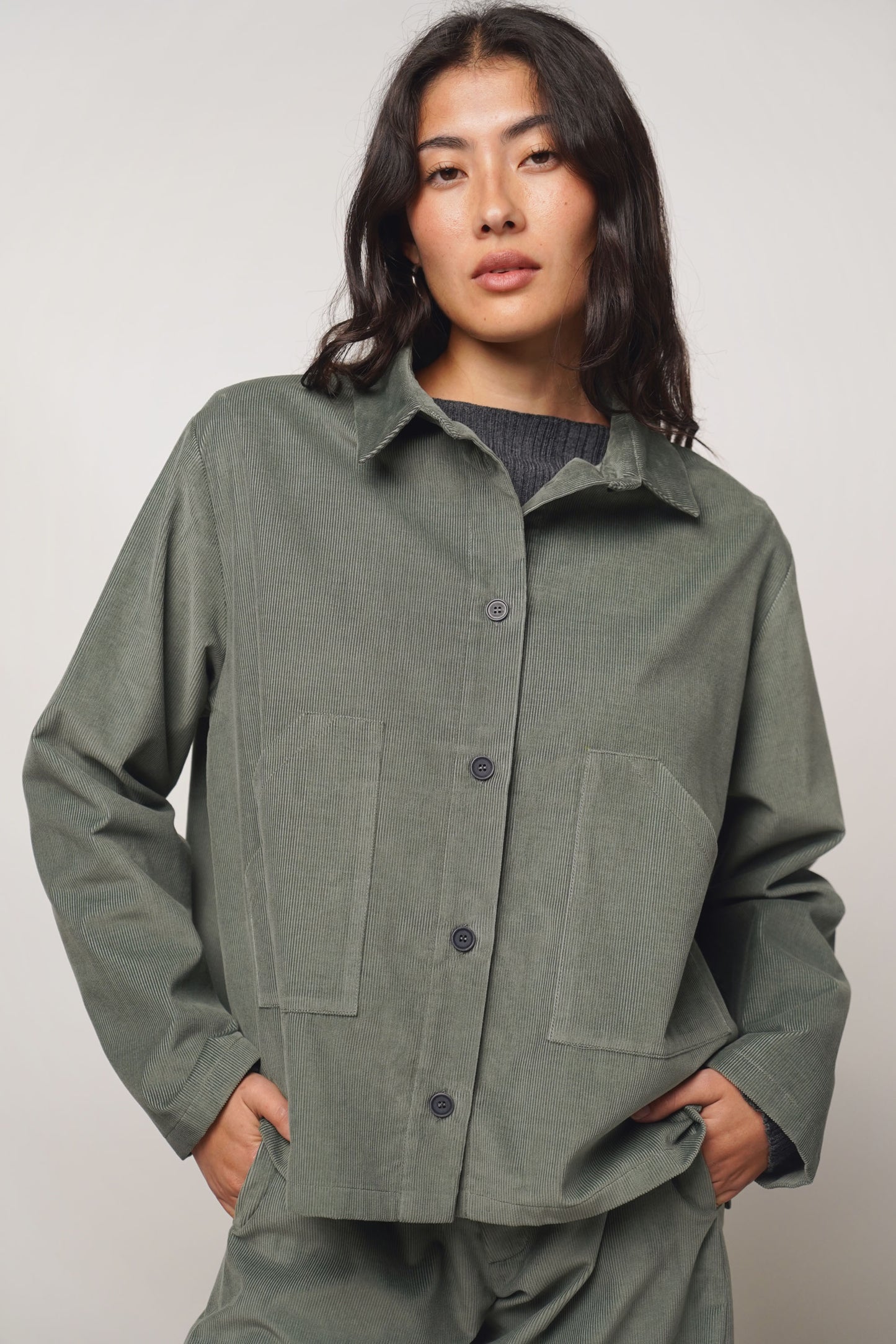 Blouse cord | sage