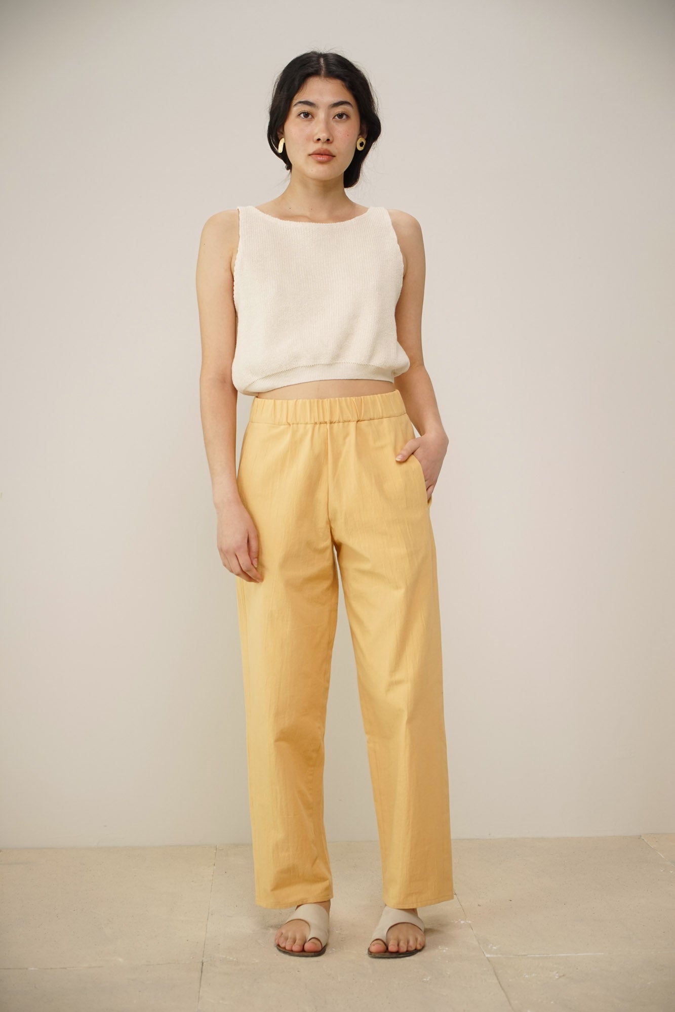 Pants crepe | apricot