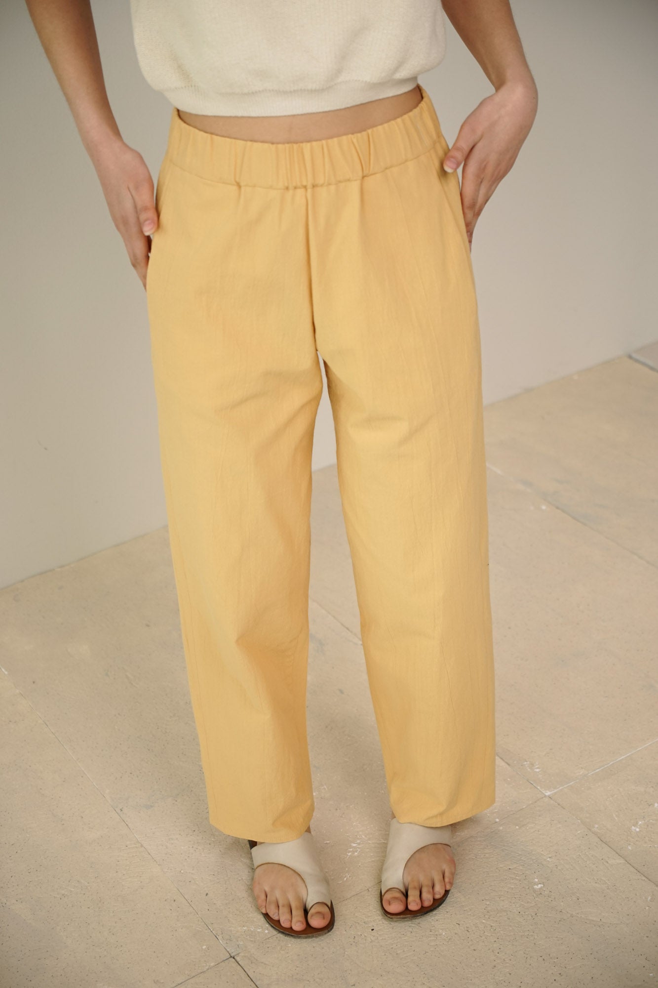 Pants crepe | apricot