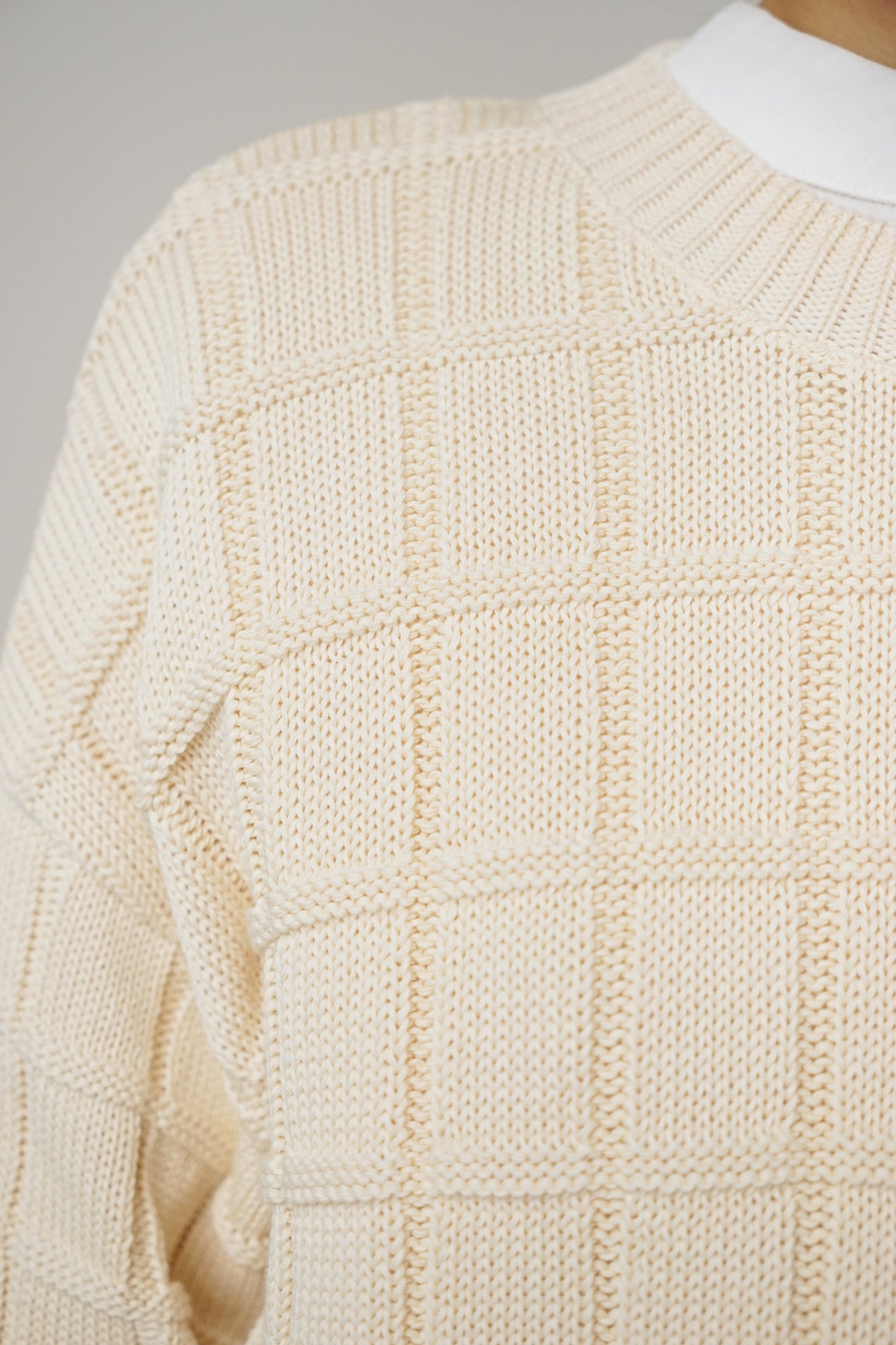 Pullover check | natural (1 Stk verfügbar)