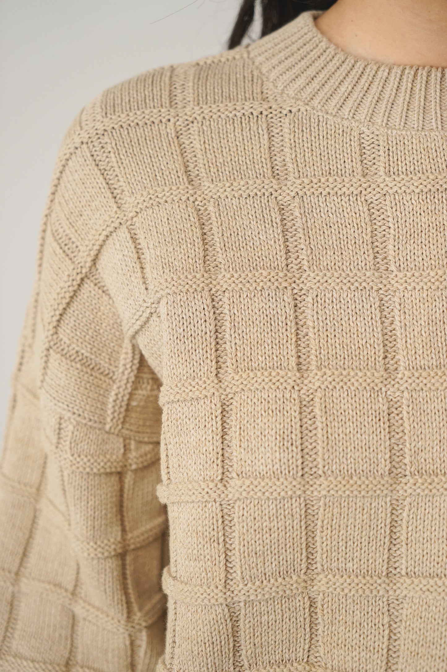 Pullover check | beige