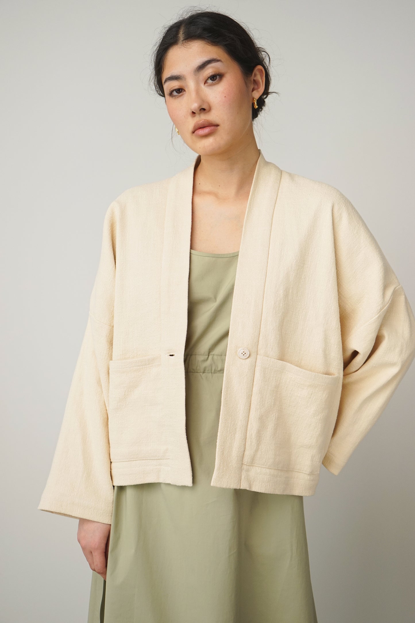 Kimono jacket short | cream