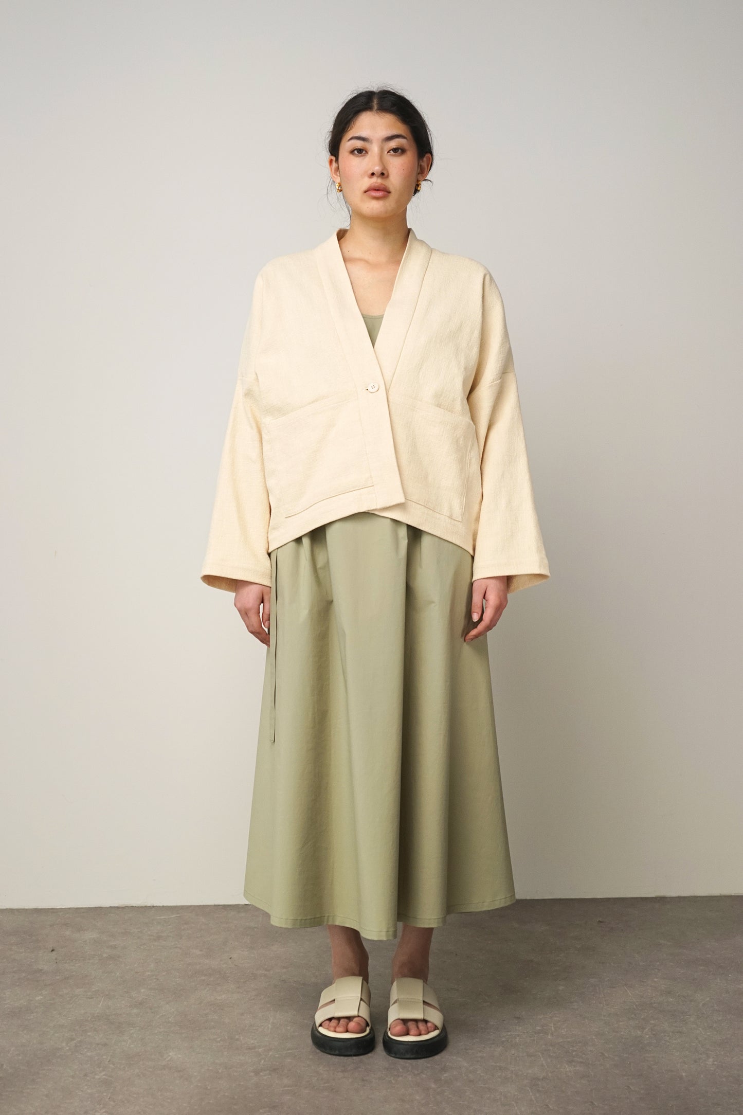 Kimono jacket short | cream