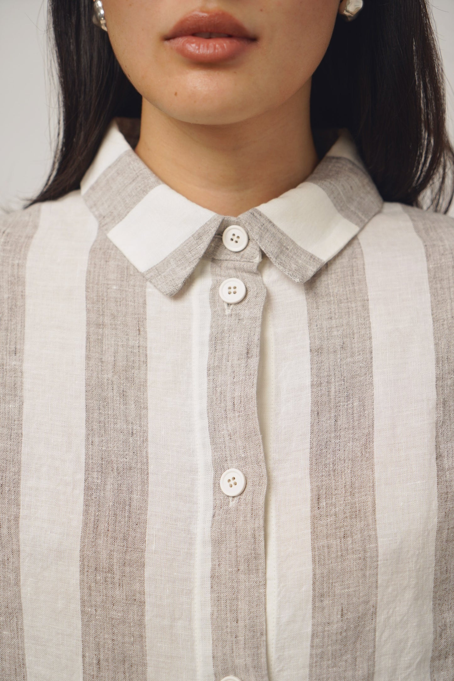 Blouse linen | stripes