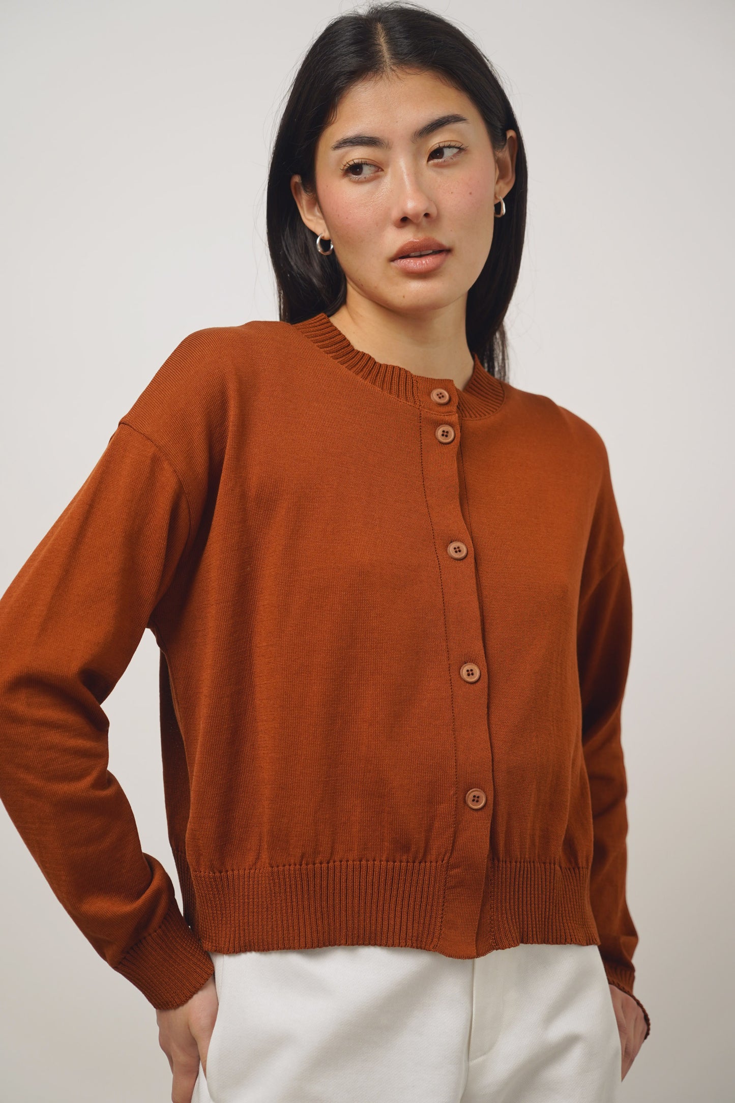 Cardigan fine | hazel