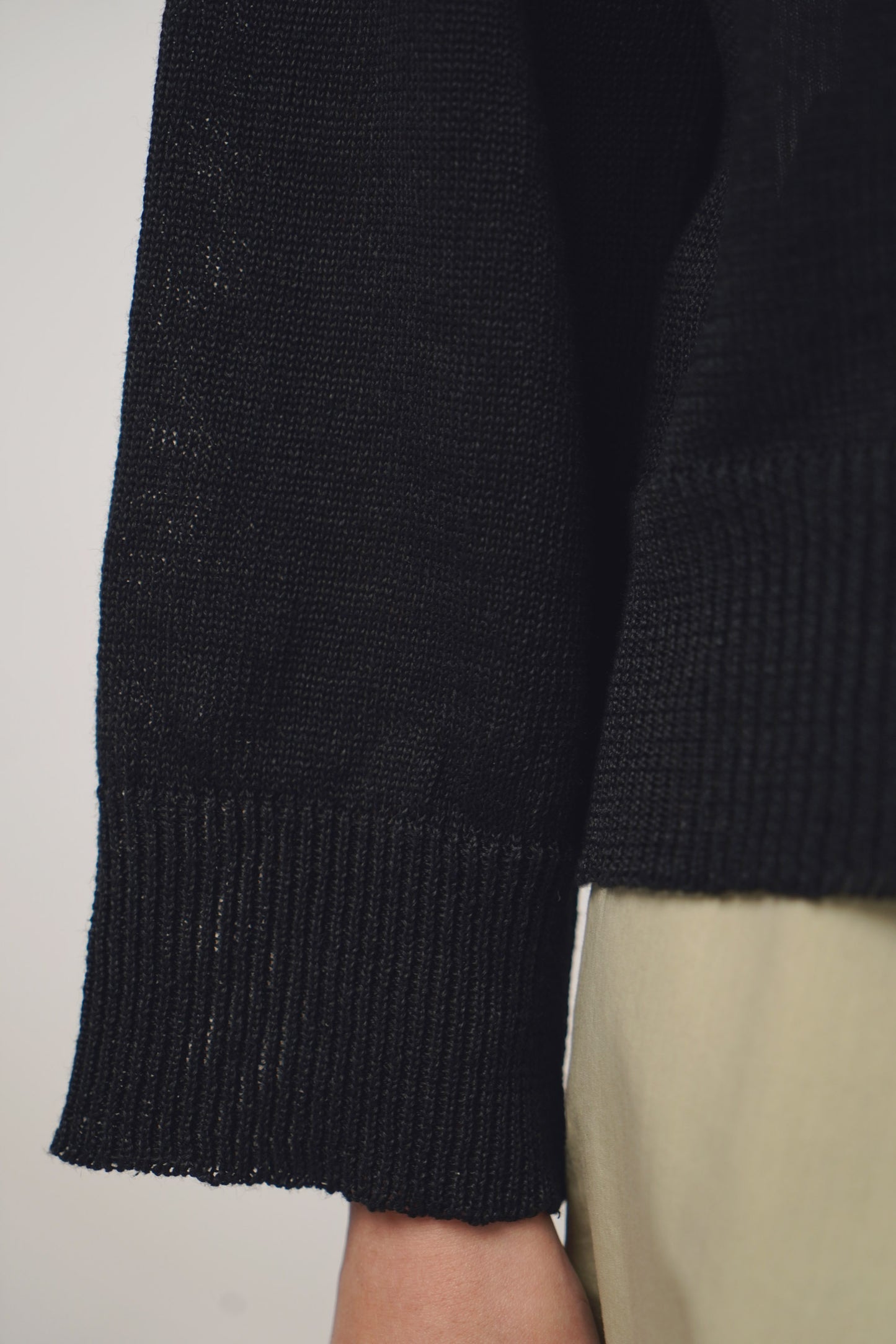 Pullover linen | black