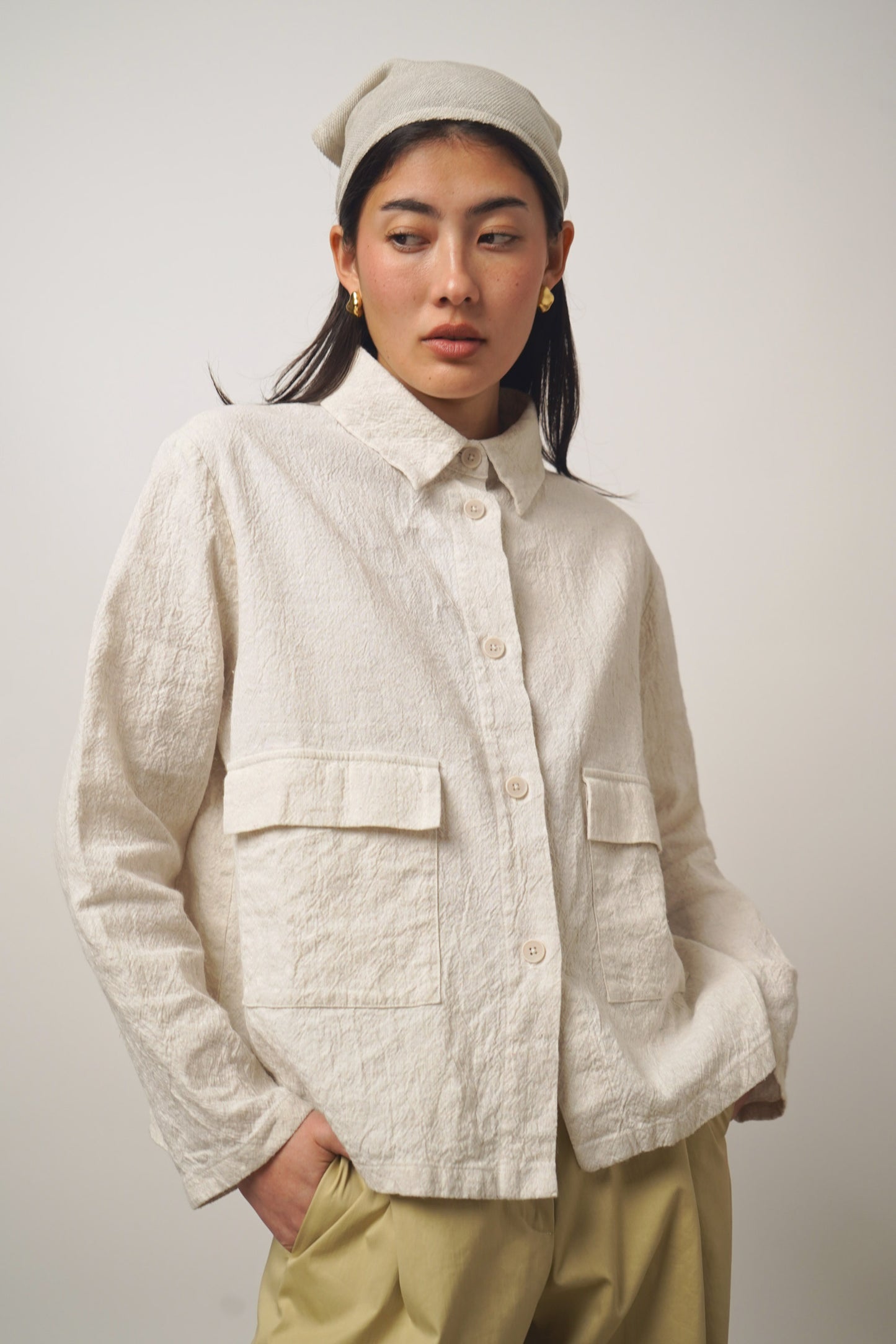 Jacket crepe | greige (1 Stk verfügbar)