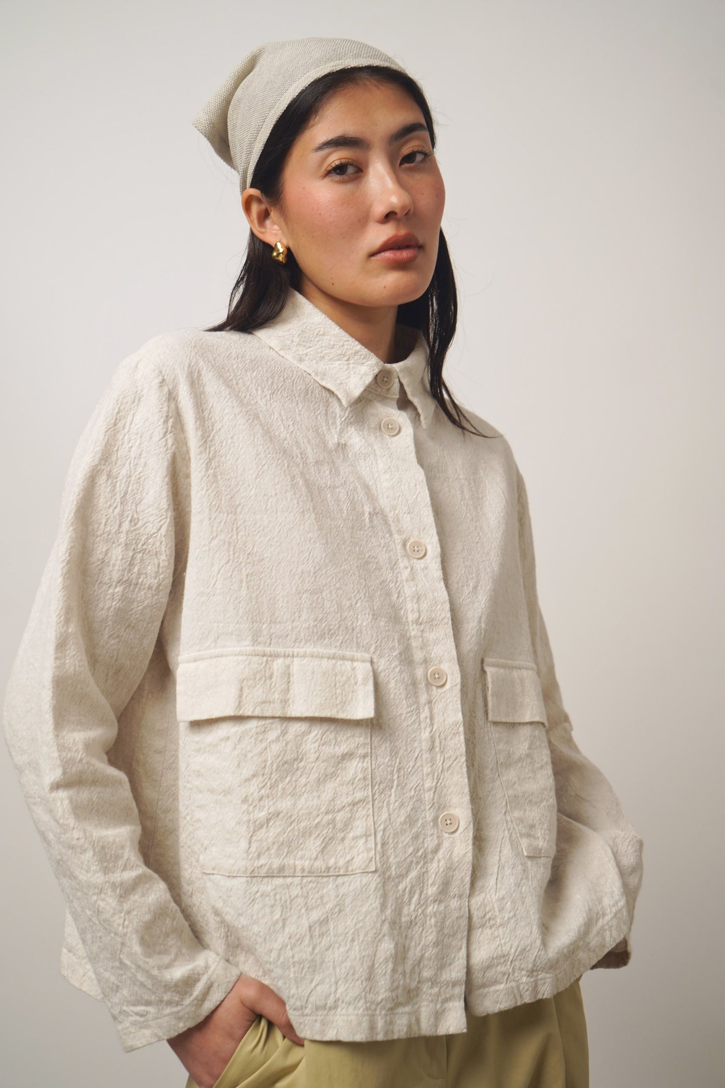 Jacket crepe | greige (1 Stk verfügbar)