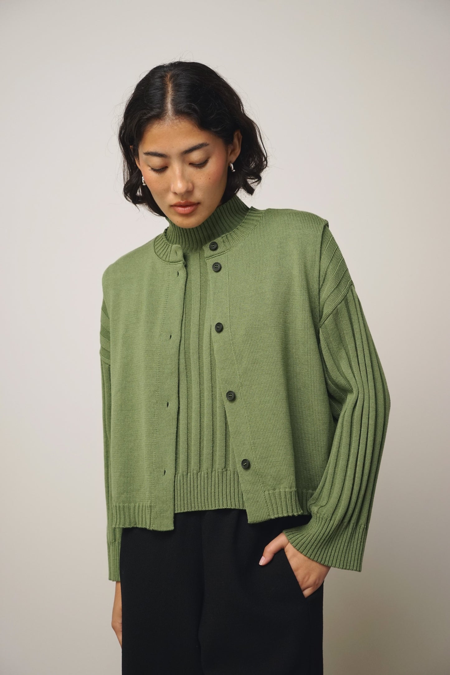 Pullover rib | matcha