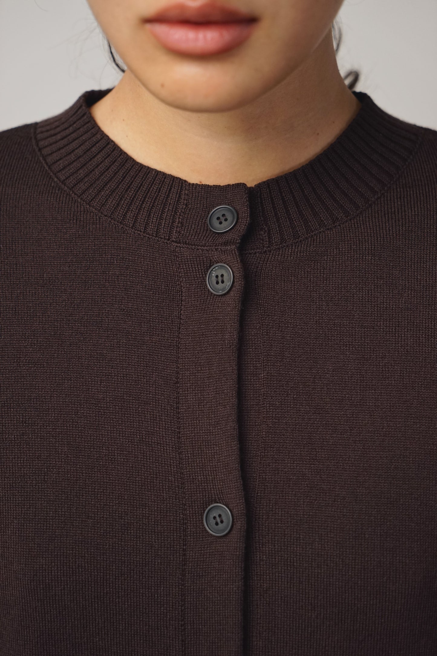 Cardigan fine | cacao (PRE ORDER)