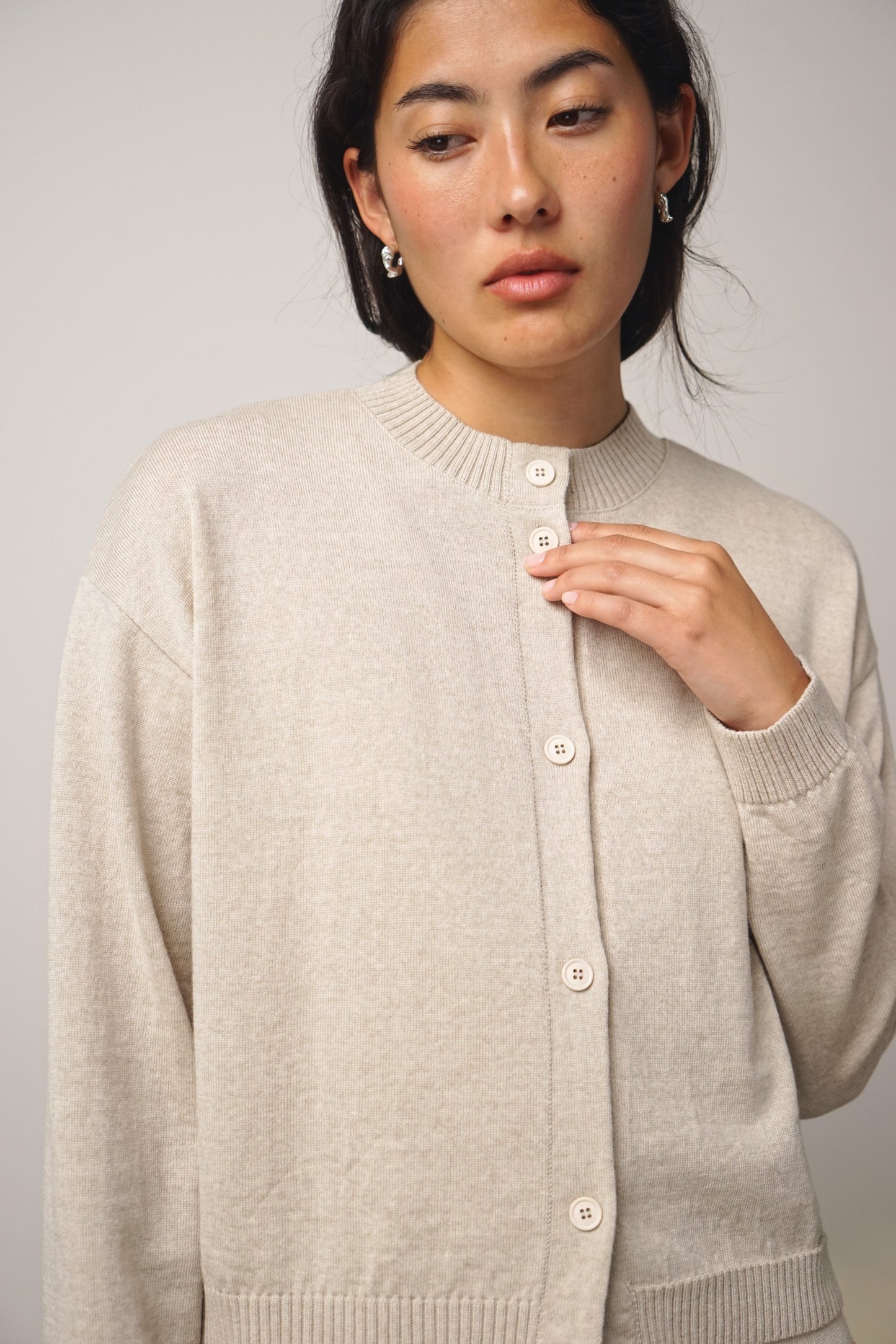 Cardigan fine | beige