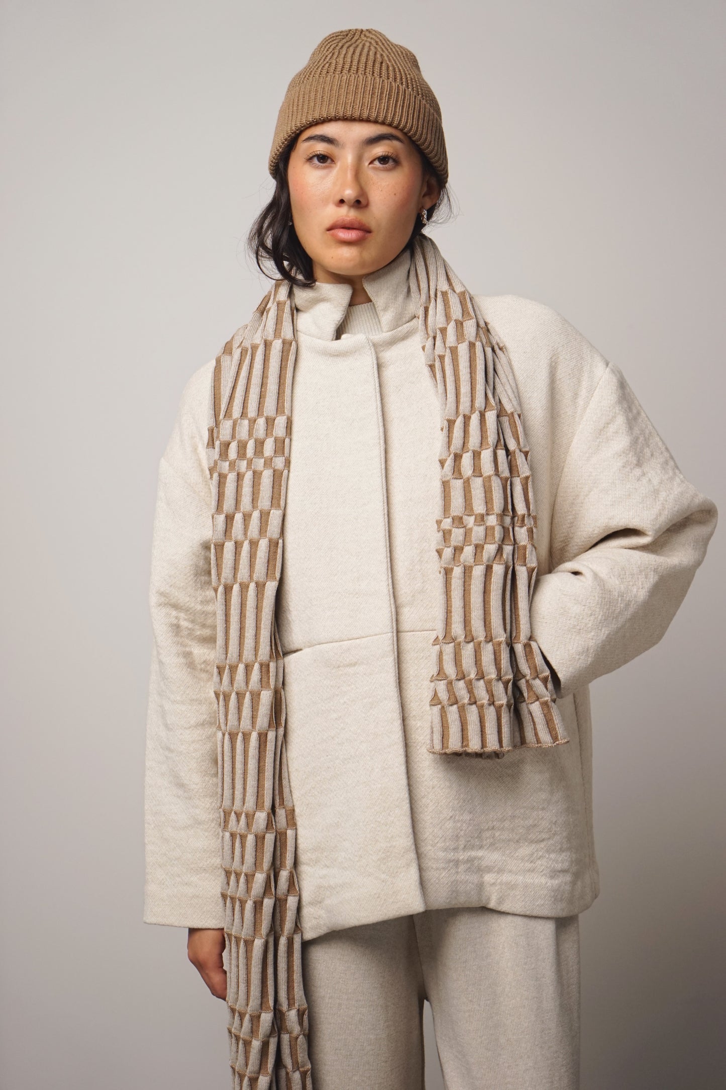 Scarf | beige-camel