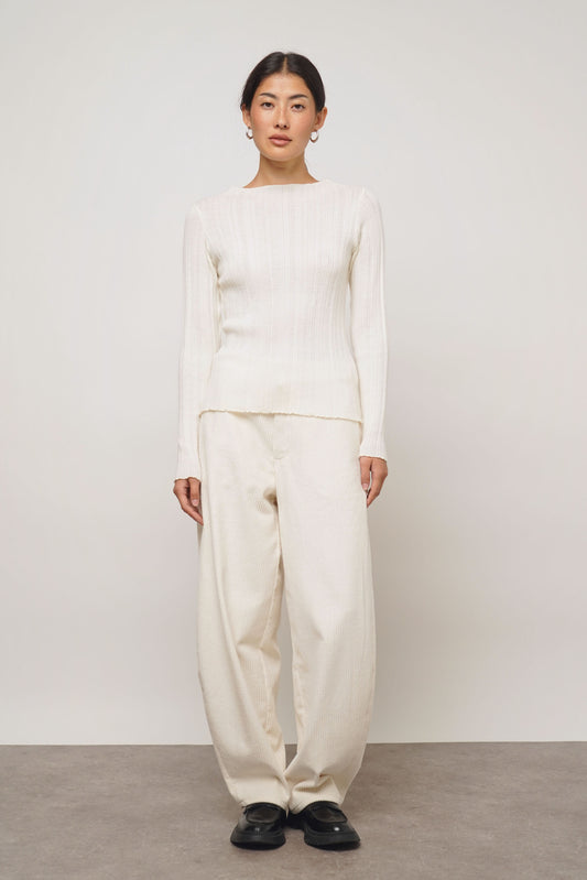 PRE ORDER | Pullover fine pleats | natural
