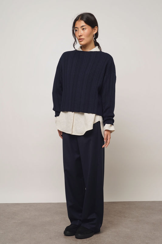 Pullover pleats | midnight