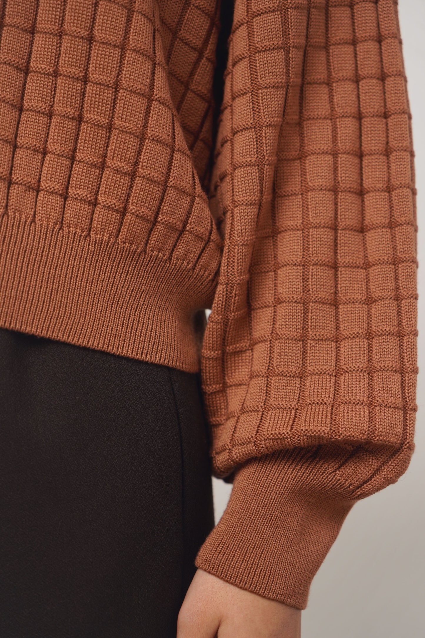 Pullover check | terracotta