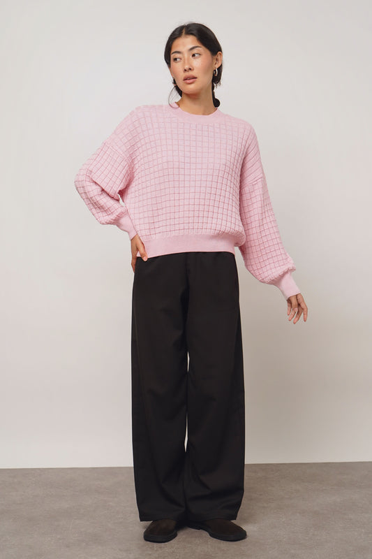 Pullover check | rose