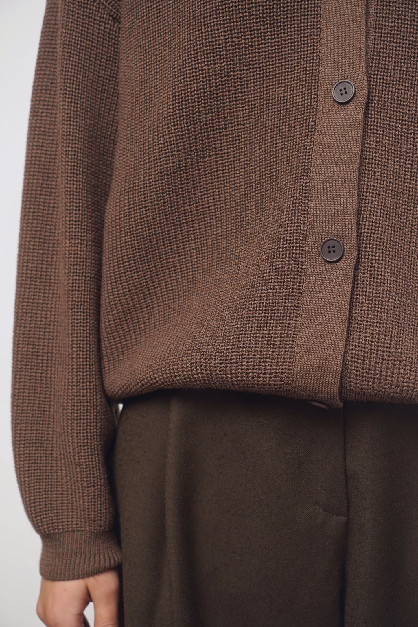 Cardigan reversible | chocolate