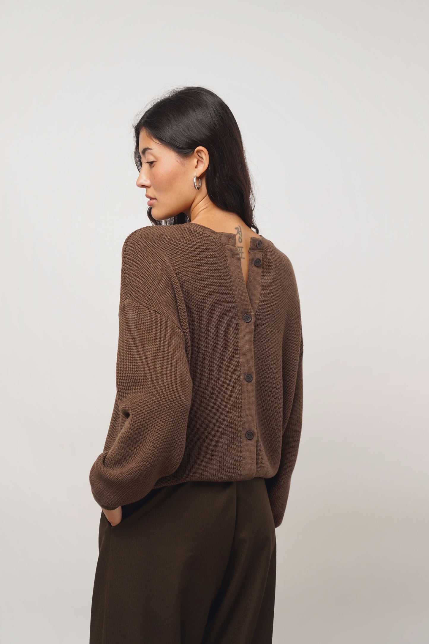 Cardigan reversible | chocolate