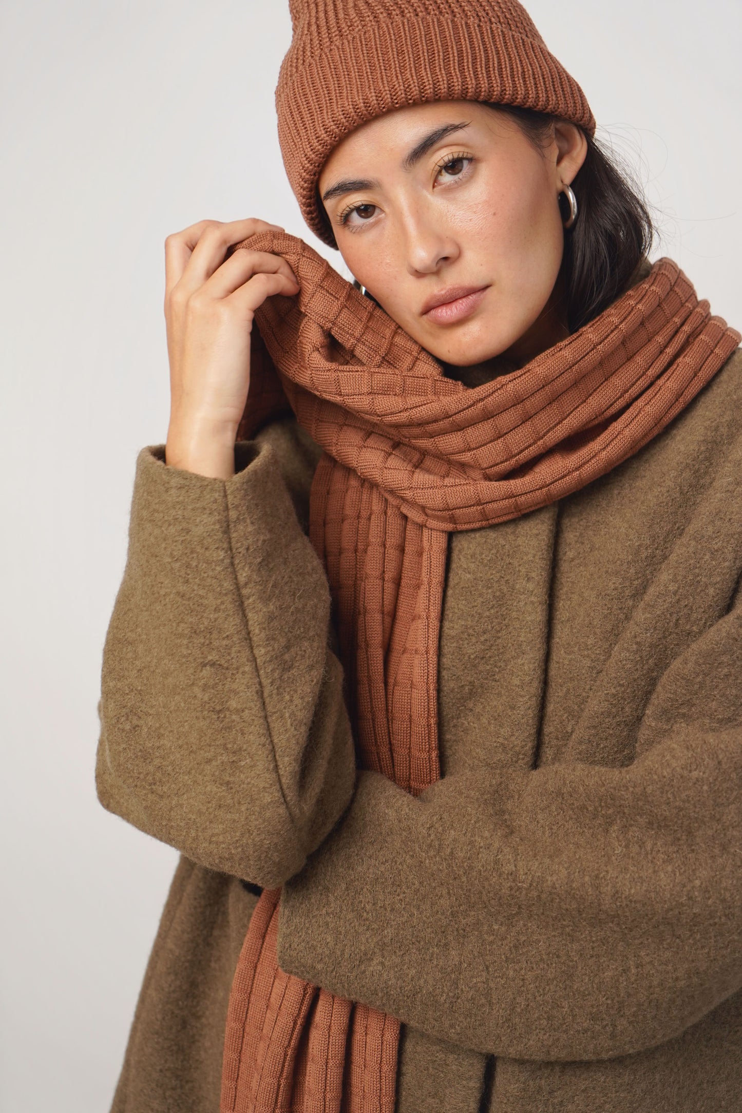 PRE ORDER | Shawl check | terracotta